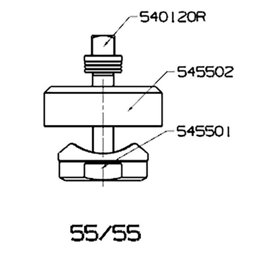 PERFORADOR REDONDO PARA CHAPA  CON RODAMIENTO FORZA SERIE 55